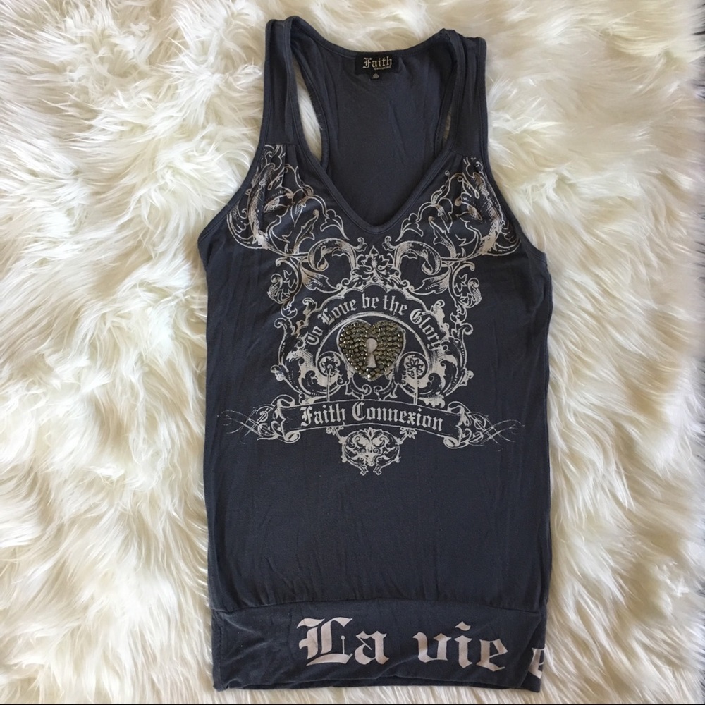 Faith connexion embellished tank